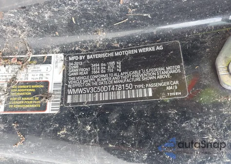 2013 Mini Hardtop Cooper S z USA, uszkodzony, nr VIN WMWSV3C50DT478150